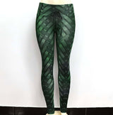 High Waist Iron Weave Print Push Up Yoga Workout Leggings Artsadd
