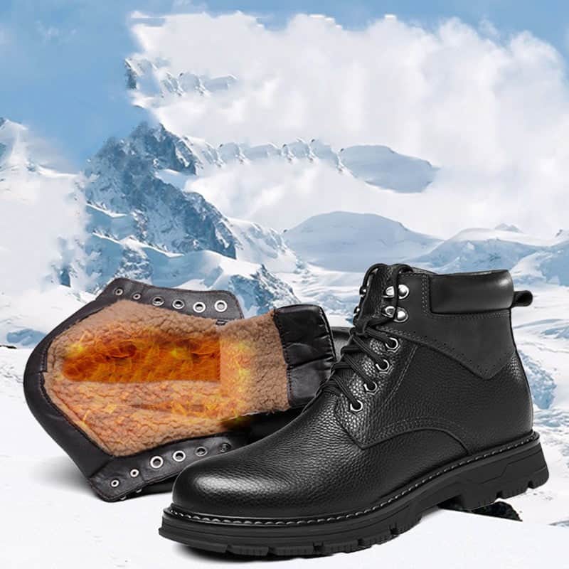Winter Leather Martin Boots Men's Shoes High Top British BadAssWear.fi
