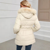 Snow And Snow Cotton Jacket With Lightweight Quilted Hooded BadAssWear.fi