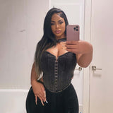 Autumn Denim Hollow Vest Top Women's Fashion Sexy Push-up Hot Girl BadAssWear.fi
