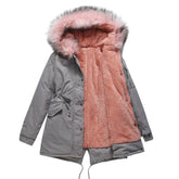 Parka Cotton-padded Coat Mid-length Hooded BadAssWear.fi
