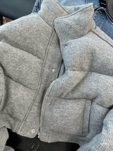 Gray All-match Season Warm Korean Style Cotton Clothes Women BadAssWear.fi