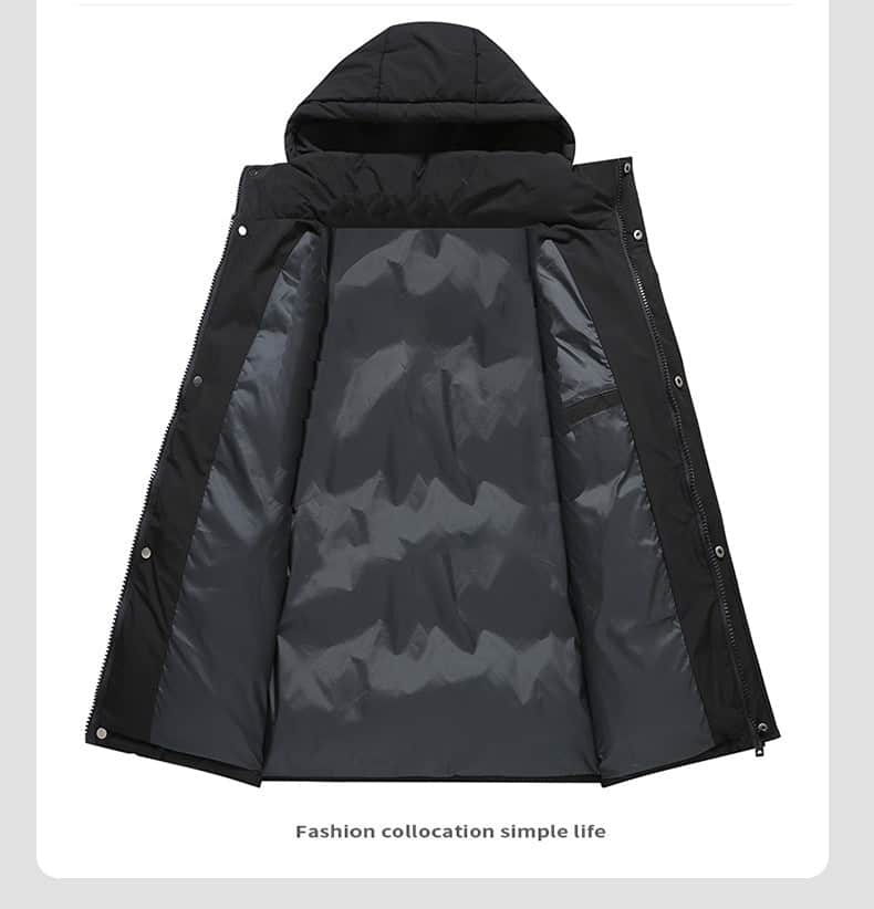 Winter Down Jacket Men's High-grade Hooded Loose BadAssWear.fi