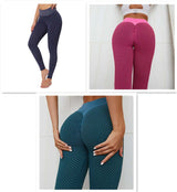 Plaid Leggings Fitness Yoga Pants Women's Seamless High Waist Leggings Breathable Gym Artsadd