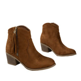 Women's Metal Zip Tassel Low-top Women's Boots BadAssWear.fi