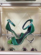 Golden Predator Luxury Panther Detail Platform Heels