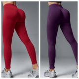 Peach Hip Tight Mid Waist Yoga Pants Hip Lifting Running Fitness BadAssWear.fi