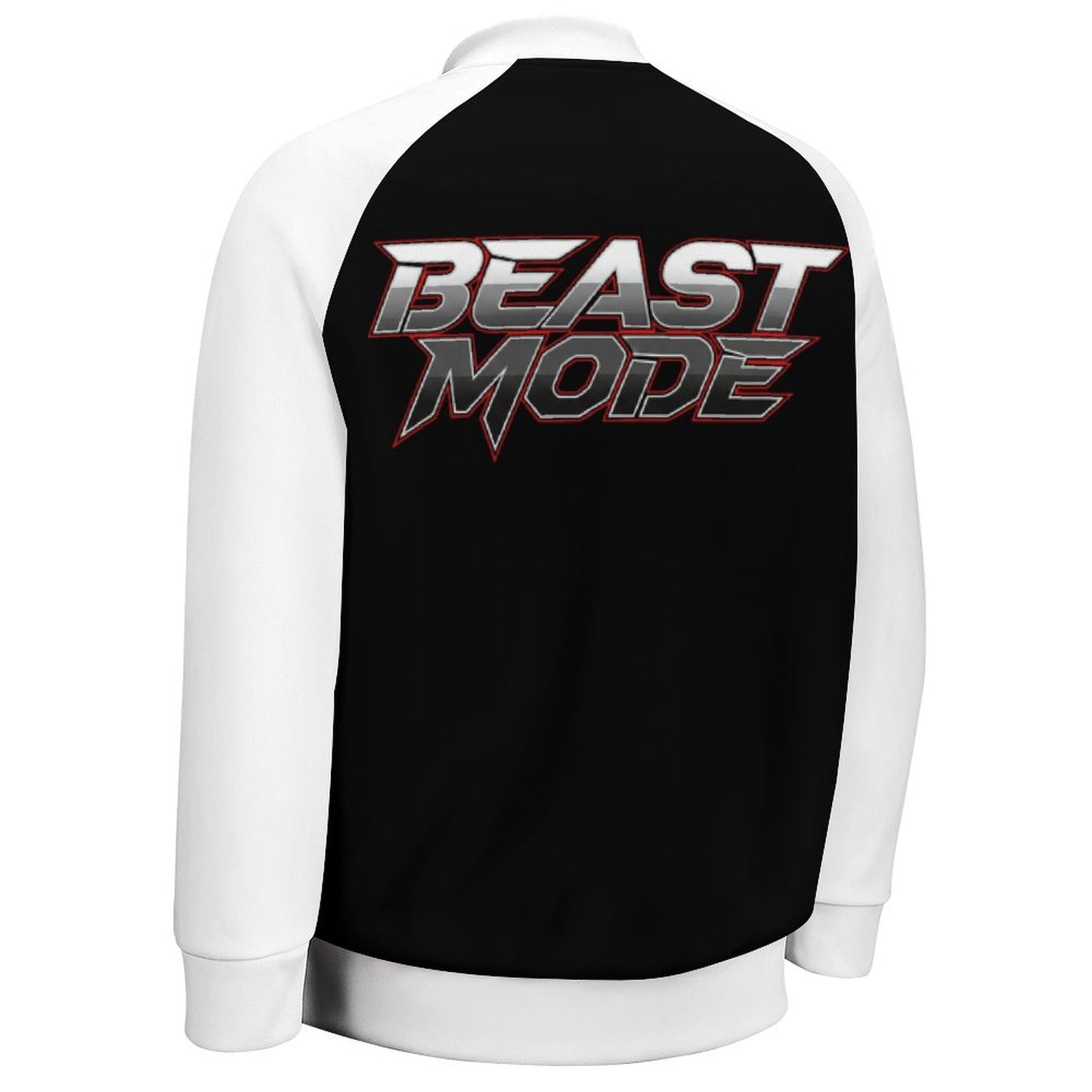 Black & White "Beast Mode" Baseball Jacket