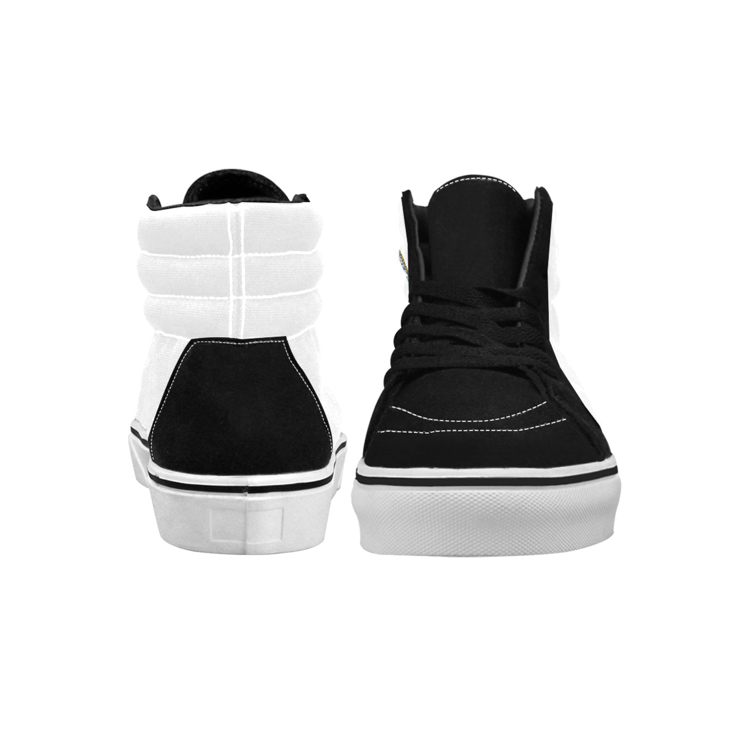 Men's High Top Skateboarding Shoes Black & White