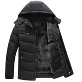 Hooded slim fit plus down padded down jacket men BadAssWear.fi