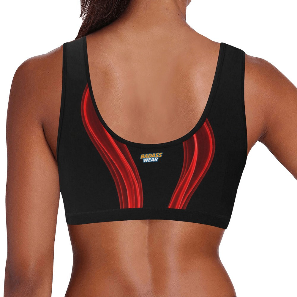 Black & Red Sport Bra