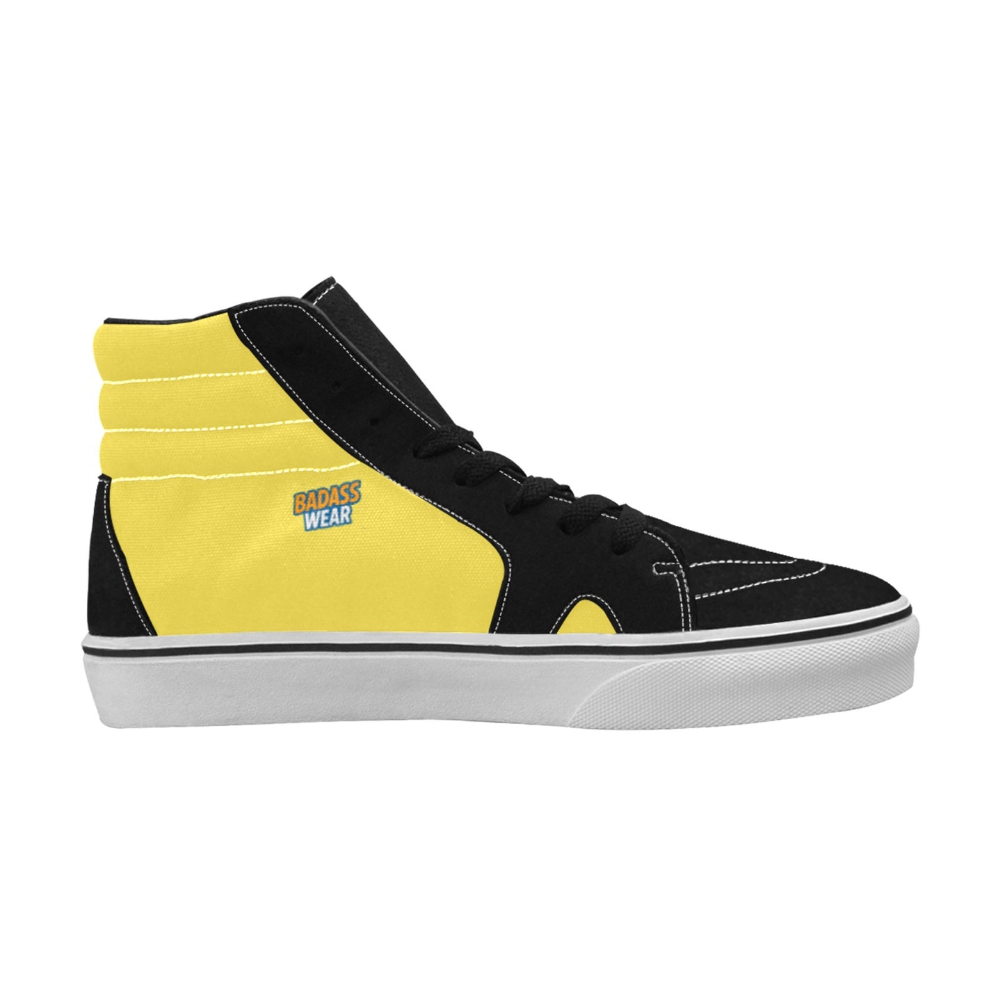 Men's High Top Skateboarding Shoes Black & Yellow