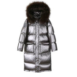 Korean Style Western Style Mid-length Fur Collar Overknee Thickened Coat BadAssWear.fi