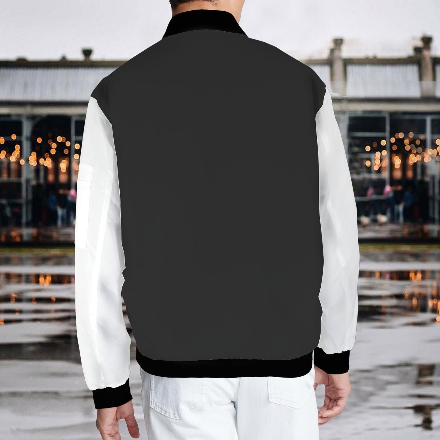 Men's Contrast Bomber Jacket