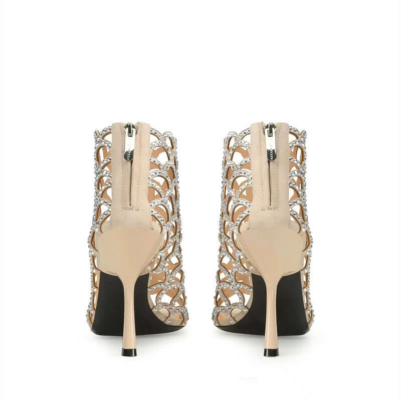 Glimmering Gala Rhinestone Mesh Stiletto Heels