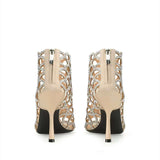 Glimmering Gala Rhinestone Mesh Stiletto Heels