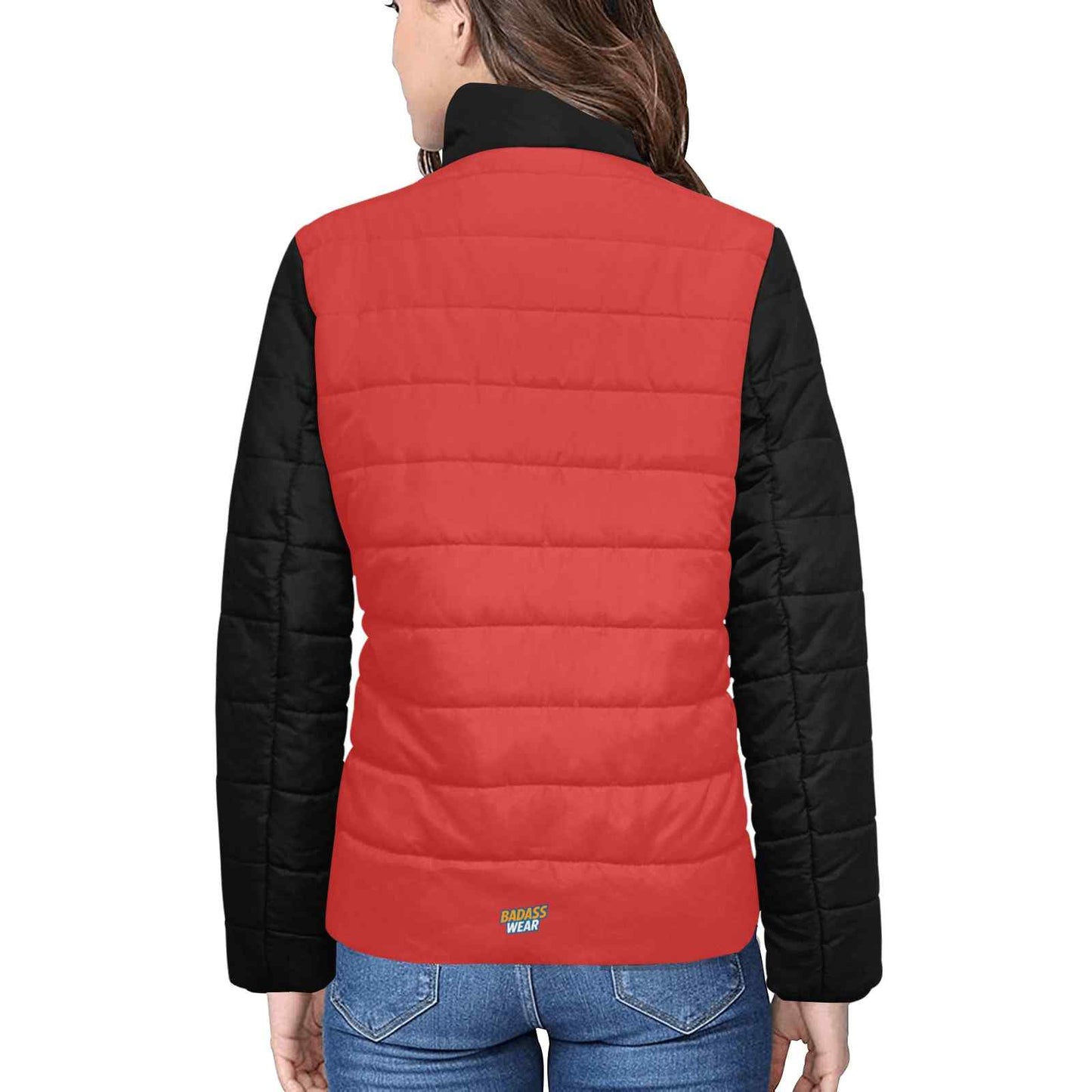Women’s Red and Black Padded Jacket