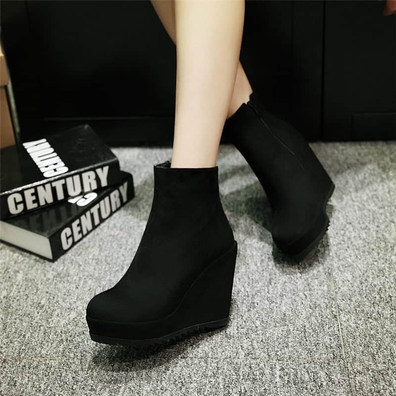 Autumn And Winter Women Platform Platform Wedge Boots BadAssWear.fi