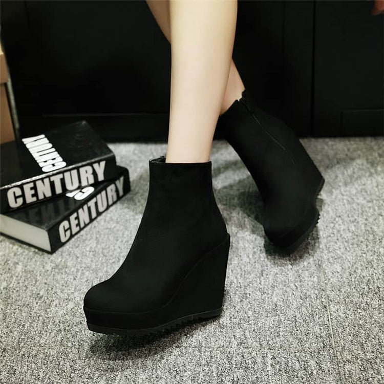 Autumn And Winter Women Platform Platform Wedge Boots BadAssWear.fi
