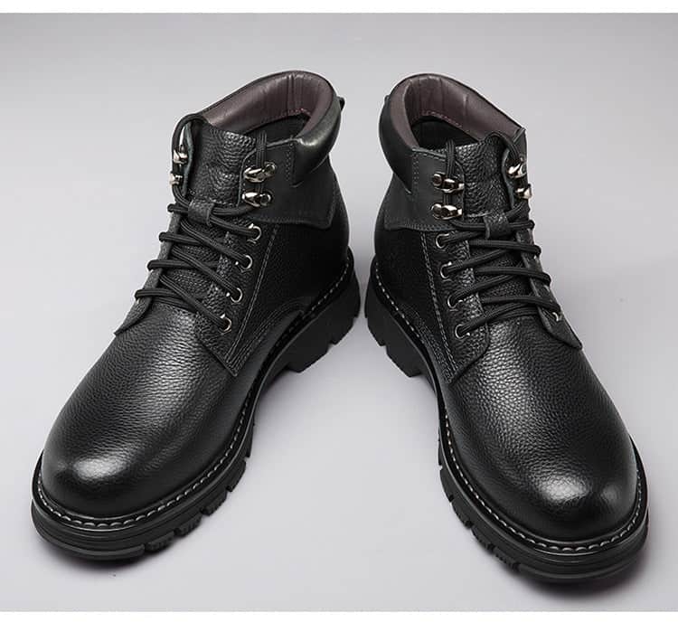 Winter Leather Martin Boots Men's Shoes High Top British BadAssWear.fi