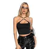 American Sexy Style Sleeveless Vest Autumn And Winter Slim-fitting Crop Top Artsadd