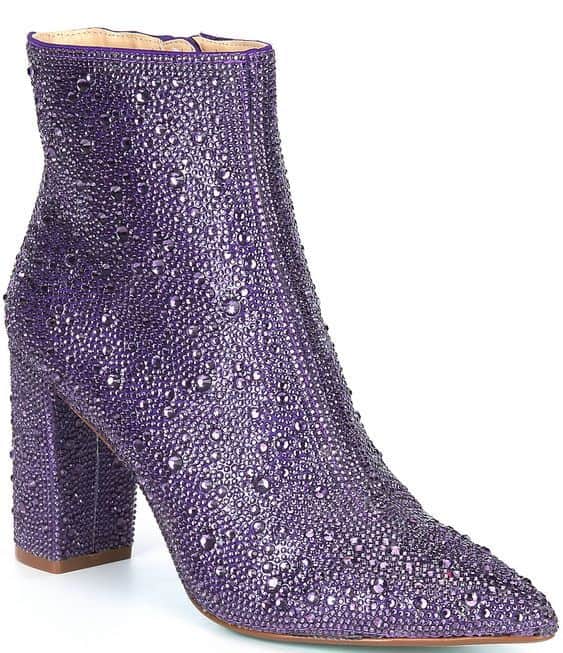 Rhinestone Pointed Toe Fashion Ankle Boots BadAssWear.fi