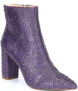 Rhinestone Pointed Toe Fashion Ankle Boots BadAssWear.fi
