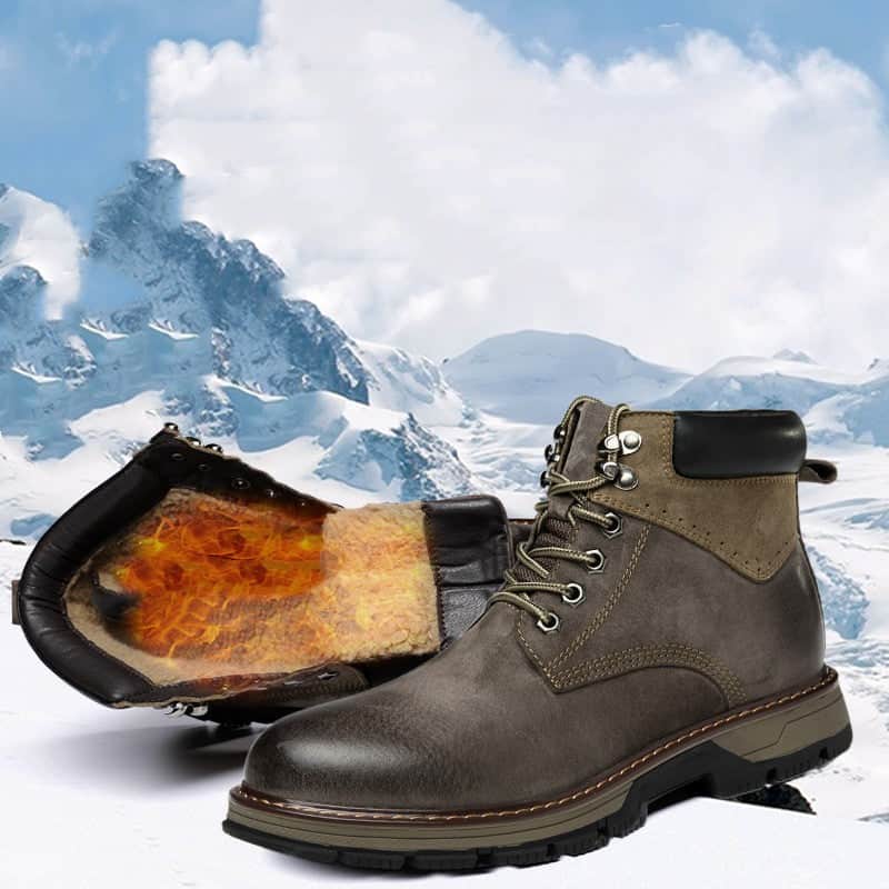 Winter Leather Martin Boots Men's Shoes High Top British BadAssWear.fi