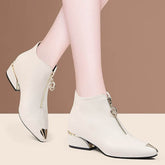 Plush Short Boots Women Flat With Thick Heel BadAssWear.fi