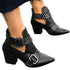 Pointed Toe Plus Size Rivet Short Boots Women BadAssWear.fi