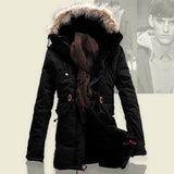 Men Winter Coat Lamb Wool Liner Thick Padded Jacket Men's Cotton Coat BadAssWear.fi