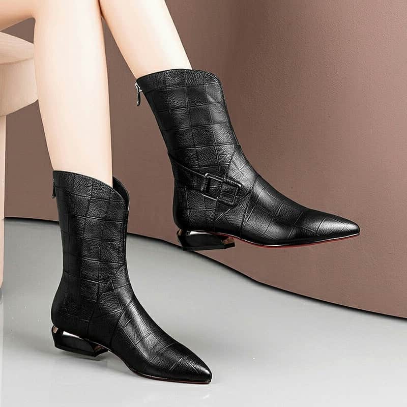 Women Boots Winter Ladies Flat Shoes Plus Size BadAssWear.fi
