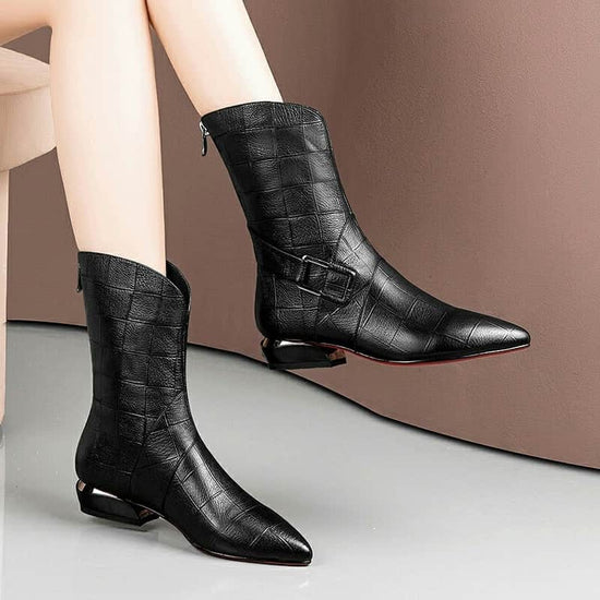 Women Boots Winter Ladies Flat Shoes Plus Size BadAssWear.fi