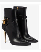 European Station Solid Color Cow Grain Pointed Toe Ankle Boots BadAssWear.fi