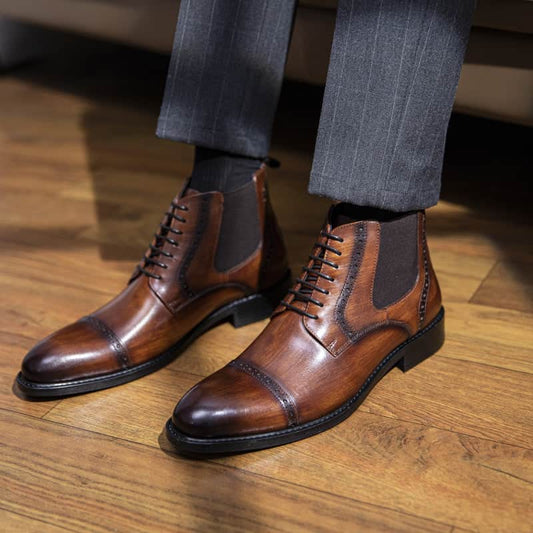 Martin Boots Men's Models Autumn And Winter In Simple Retro Leather BadAssWear.fi