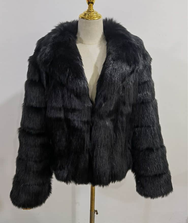 Coat Imitation Fox Fur Women's Clothing BadAssWear.fi