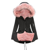 Parka Cotton-padded Coat Mid-length Hooded BadAssWear.fi