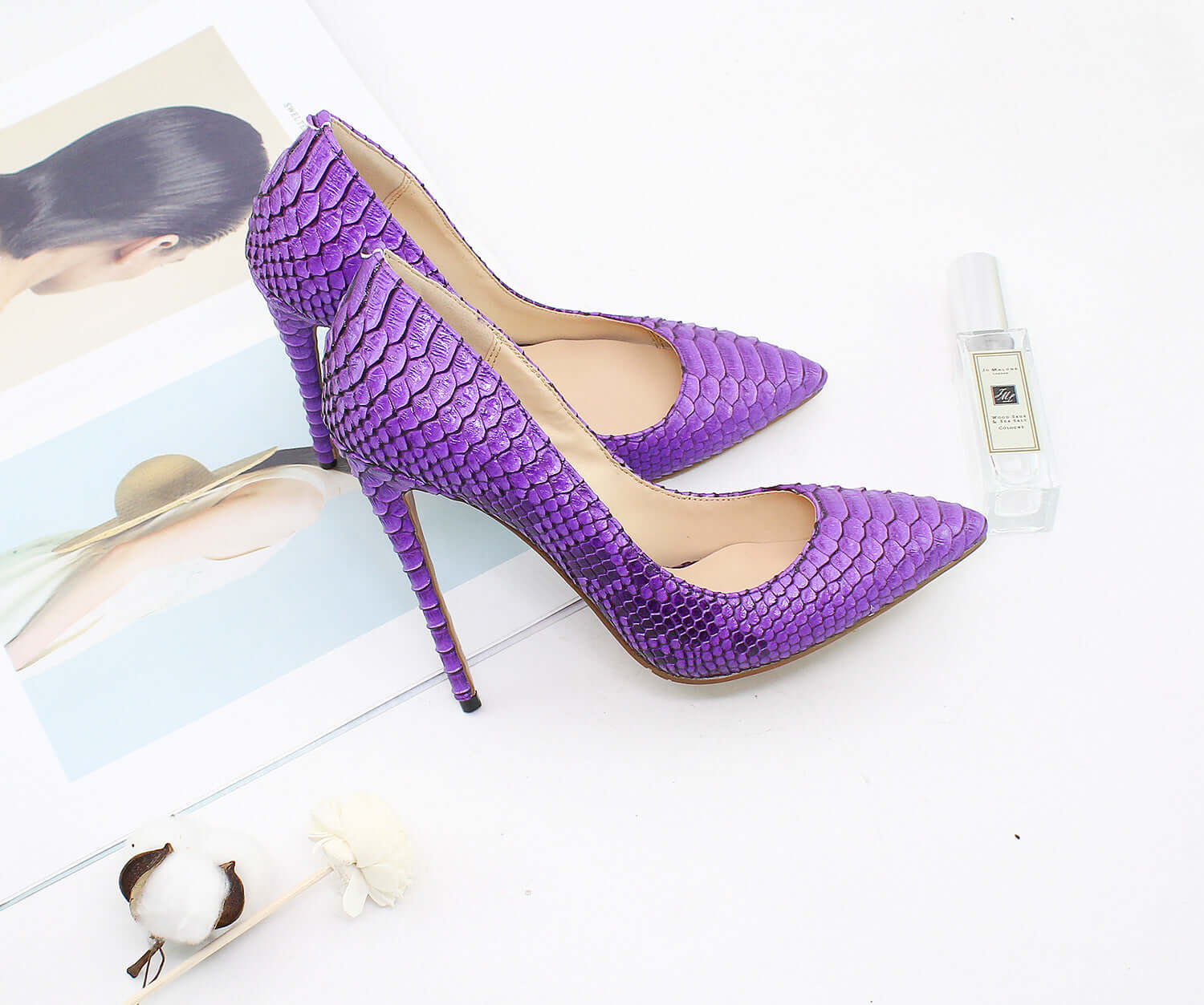 Serpenti Aura Collection Luxury Scale-Textured Stilettos
