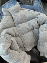 Gray All-match Season Warm Korean Style Cotton Clothes Women BadAssWear.fi