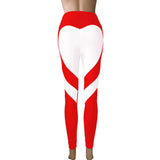 Butt-lifting Heart-patterned Patchwork Leggings With Excellent Stretch BadAssWear.fi