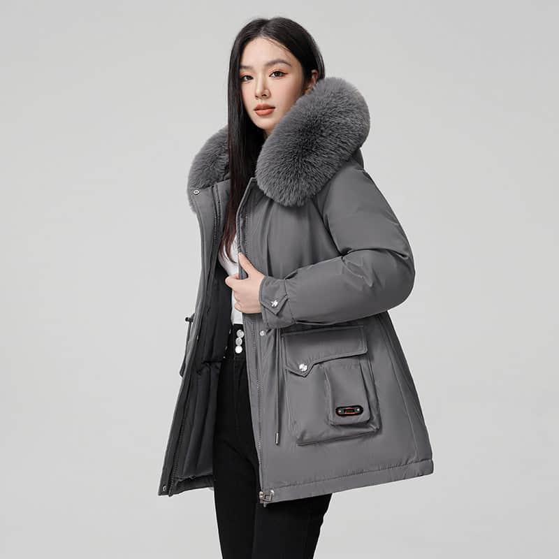 Hooded Padded Cotton Coat Women BadAssWear.fi