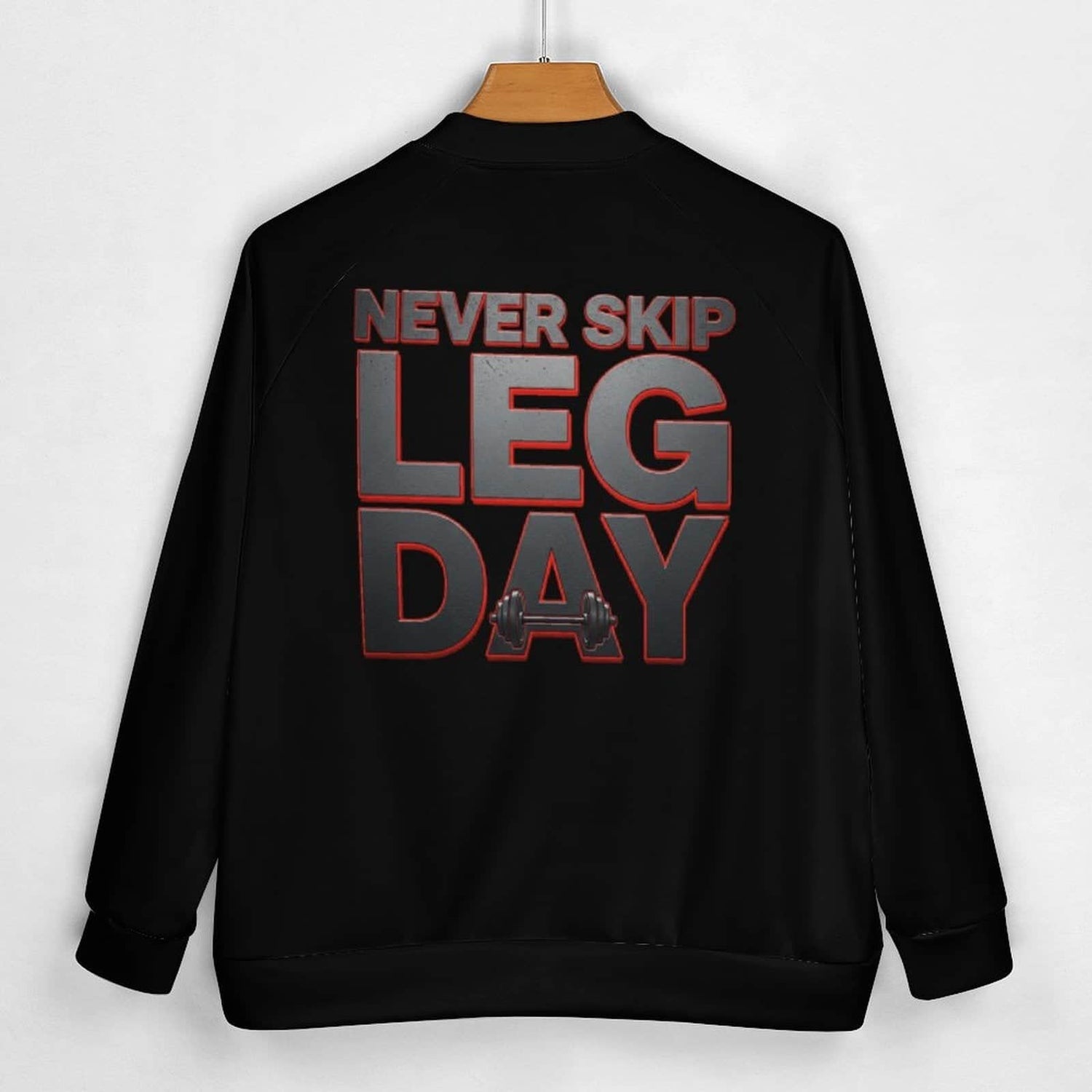 "Never Skip Leg Day" Baseball Jacket BadAssWear.fi