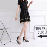 Midnight Star Rhinestone Silk Dance Heels