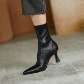 High Heel Stretch Pointed Ankle Boots Women BadAssWear.fi