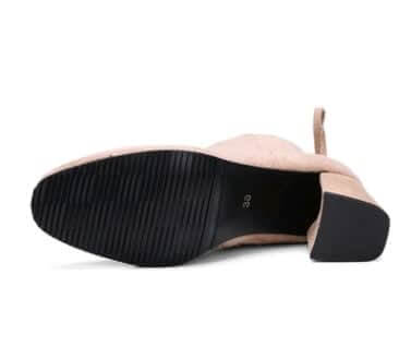 Suede square head European and American short boots women BadAssWear.fi