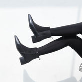 Frosted Martin Boots With Mid-heel Ankle Boots BadAssWear.fi