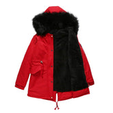Parka Cotton-padded Coat Mid-length Hooded BadAssWear.fi