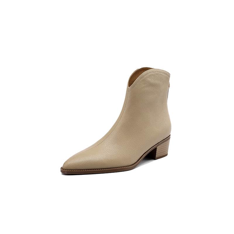 Simple Solid Color And Nude Ankle Boots For Women BadAssWear.fi