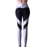Butt-lifting Heart-patterned Patchwork Leggings With Excellent Stretch BadAssWear.fi