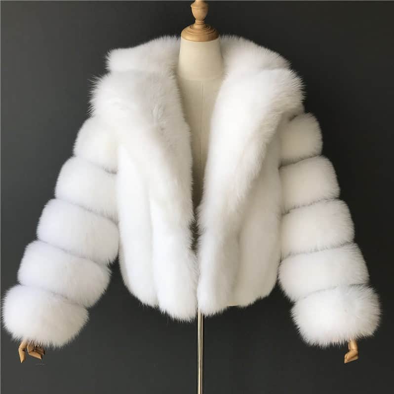 Coat Imitation Fox Fur Women's Clothing BadAssWear.fi